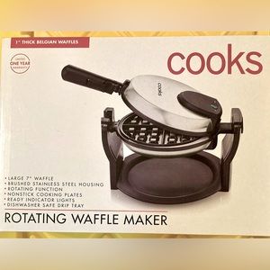 NIB Cooks Rotating Belgian Waffle Maker
